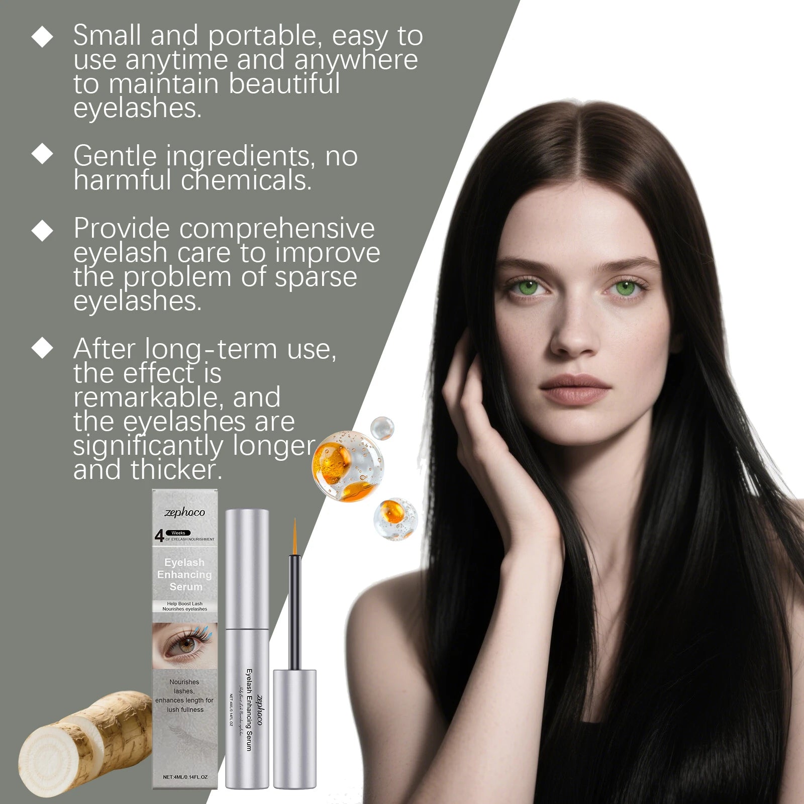 Mascara Eyelashes Waterproof Natural Curls Mascara Charming Long Lasting Voluminous Mascara Eye