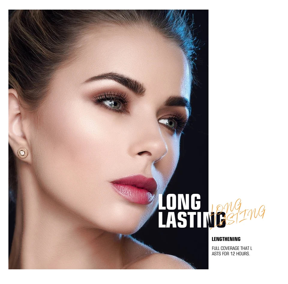 O.TWO.O Mascara 3D allongement des cils noirs Extension des cils cils cils brosse beauté maquillage longue tenue couleur or Mascara