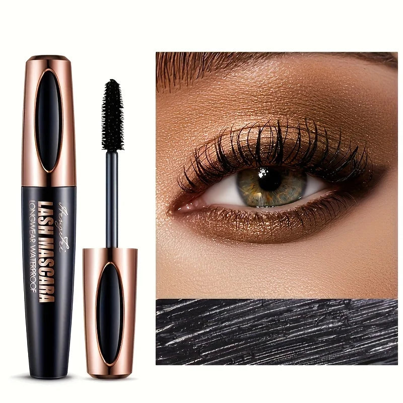 Black Eye Lashes-Mascara 4D Waterproof et Smudge-Verde, Longue durée, Pas d'effilochage, Naturel, Pas de grumage, Toute la journée, Exquisément complet