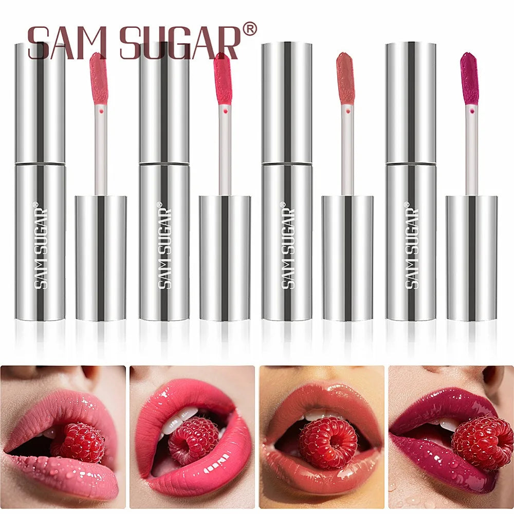 Brillant à lèvres miroir 4 couleurs, imperméable, hydratant longue durée, lumière d'eau, glaçage, liquide sans décoloration, maquillage pour les lèvres