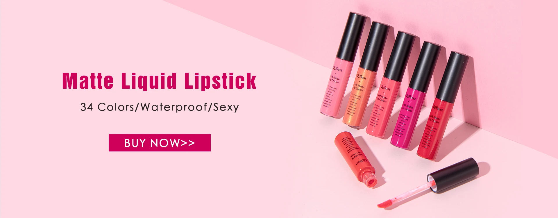 QIBEST diamant liquide rouge à lèvres hydratant longue durée violet scintillant imperméable brillant à lèvres cosmétiques mat paillettes rouge à lèvres