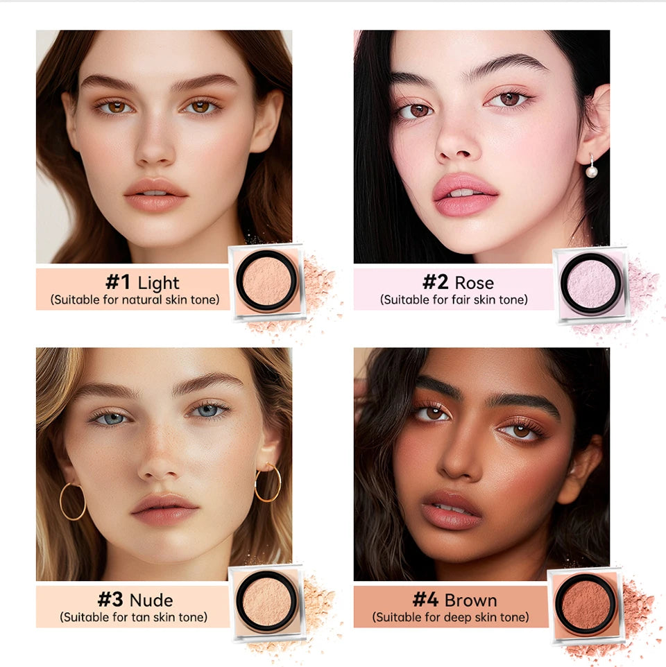 Lakerain poudre à réglage délicat durable sans perte contrôle du maquillage verrouillage de l'huile humidité créer un maquillage de Base de pores zéro