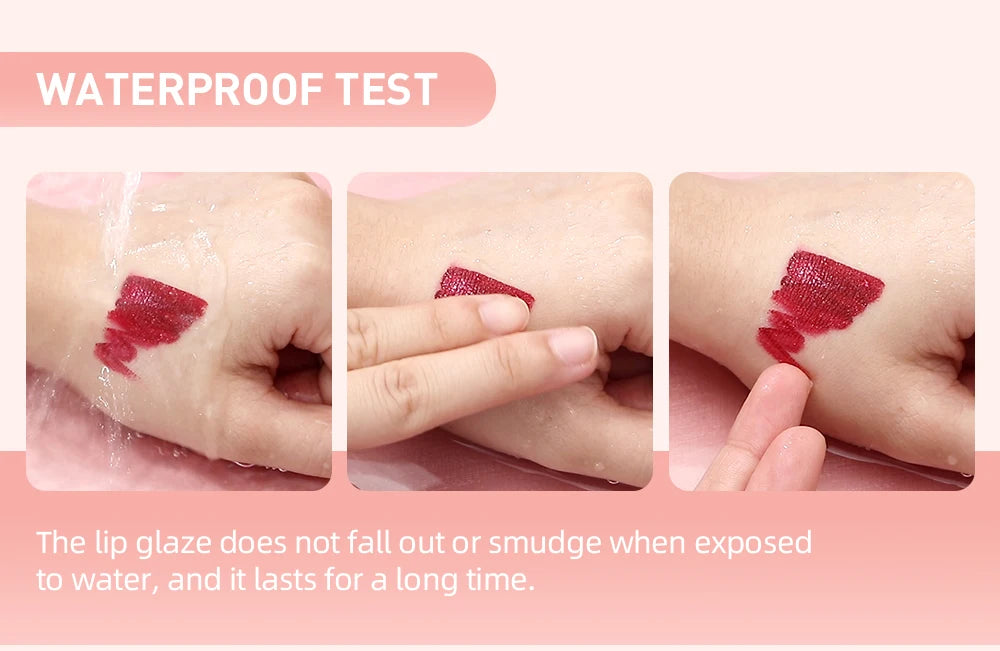 QIBEST diamant liquide rouge à lèvres hydratant longue durée violet scintillant imperméable brillant à lèvres cosmétiques mat paillettes rouge à lèvres