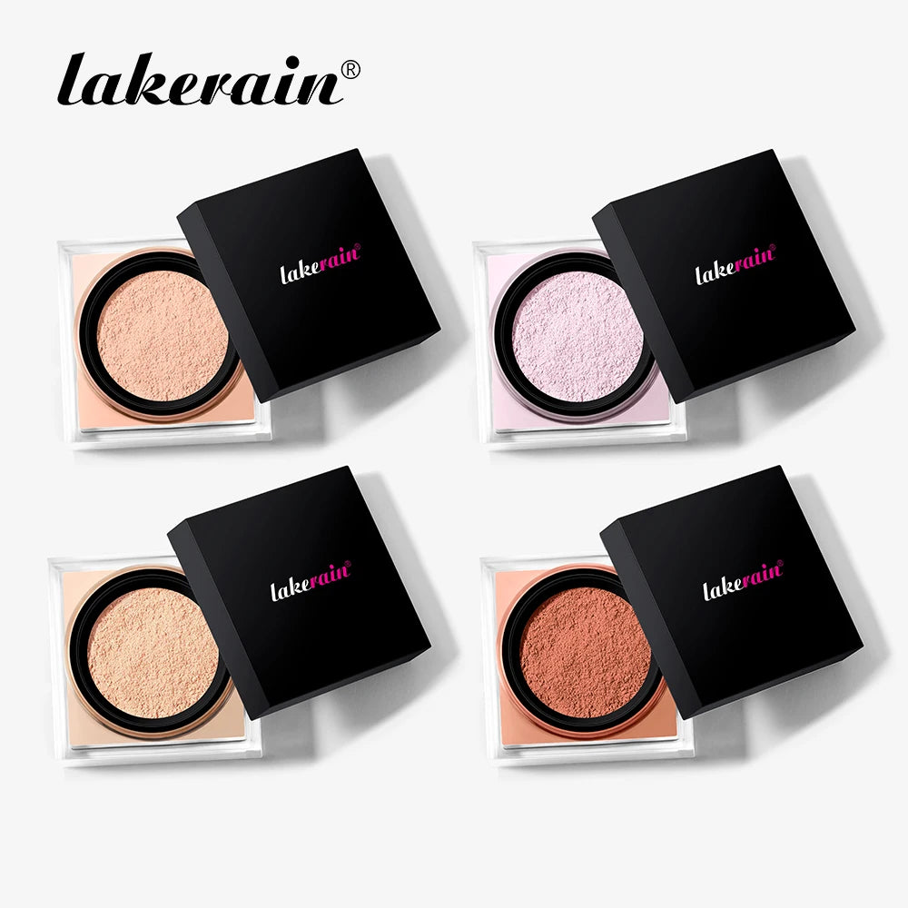 Lakerain poudre à réglage délicat durable sans perte contrôle du maquillage verrouillage de l'huile humidité créer un maquillage de Base de pores zéro