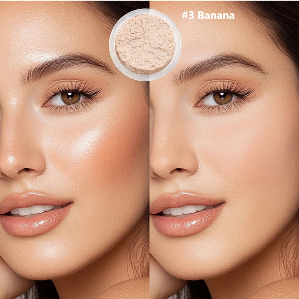 Lakerain poudre à réglage délicat durable sans perte contrôle du maquillage verrouillage de l'huile humidité créer un maquillage de Base de pores zéro