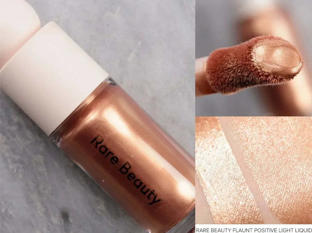 Crème fondante de beauté Rare, fard à joues, Texture nacrée mate, surligneur à paillettes, brillant, nourrissant, hydratant, brillant à lèvres