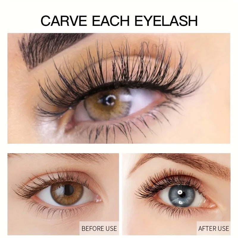 Black Eye Lashes-Mascara 4D Waterproof et Smudge-Verde, Longue durée, Pas d'effilochage, Naturel, Pas de grumage, Toute la journée, Exquisément complet