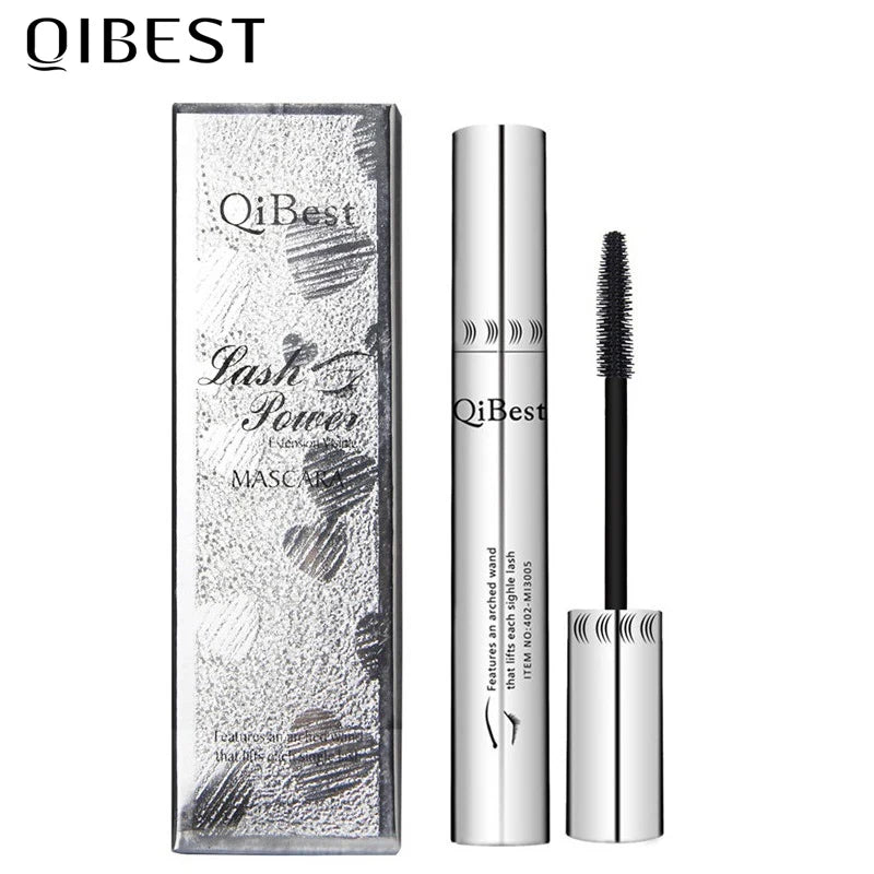 QIBEST-Mascara 4D noir pour extension de cils, imperméable, fibre optique, lifting, allongement, maquillage durable, rimel