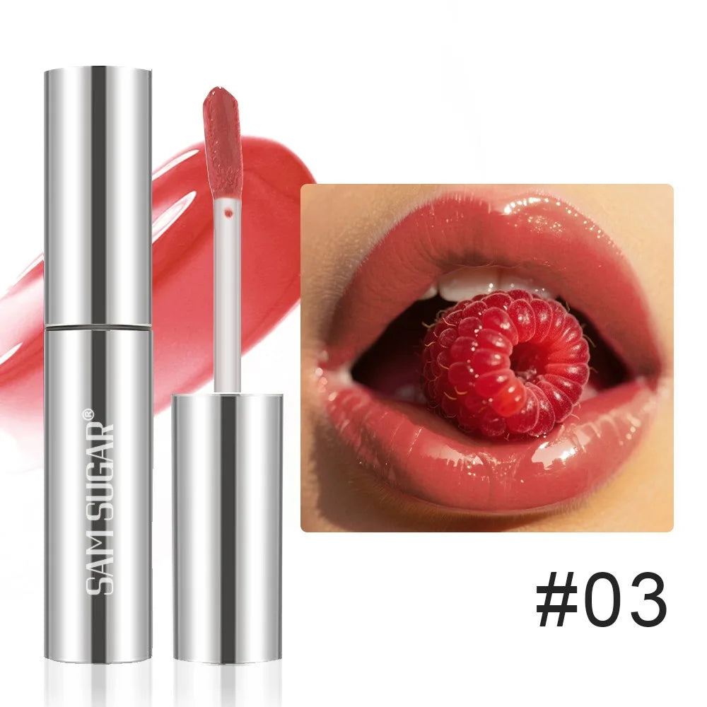 Brillant à lèvres miroir 4 couleurs, imperméable, hydratant longue durée, lumière d'eau, glaçage, liquide sans décoloration, maquillage pour les lèvres