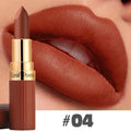 Rouge à lèvres mat velours marron foncé, 6 couleurs, brillant à lèvres imperméable, Pigments durables, maquillage, café nu, cosmétique