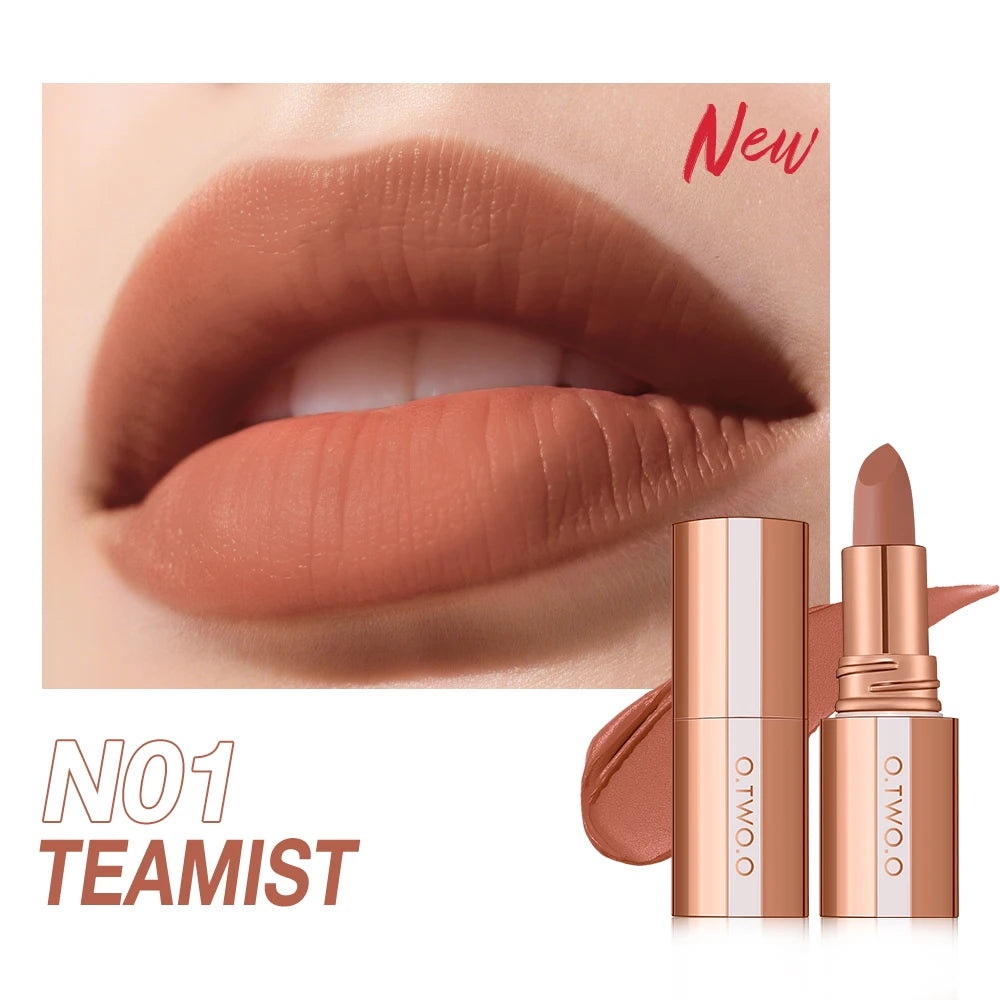 O.TWO.O-Rouge à Lèvres Longue Durée Résistant à l'Eau, Sans Taches, Classique 402, Pigmenté, Finition Velours, Maquillage Teinté Jules 256