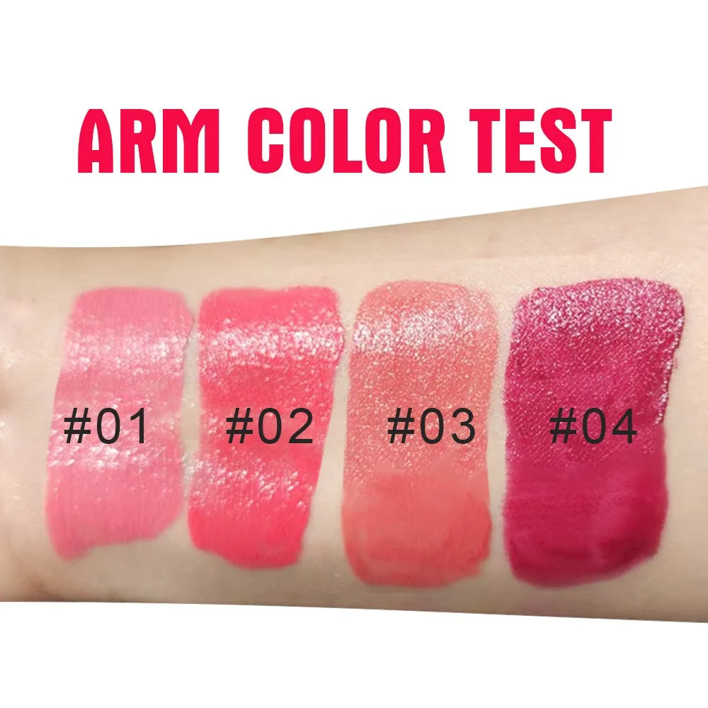 Brillant à lèvres miroir 4 couleurs, imperméable, hydratant longue durée, lumière d'eau, glaçage, liquide sans décoloration, maquillage pour les lèvres