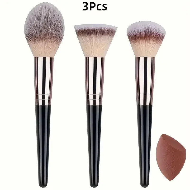 Ensemble de pinceaux de maquillage doux et moelleux, fard à barrage, fond de teint, correcteur, mélange, fard à joues, pinceau Kabuki, outil de beauté professionnel pour femme, 3-20 pièces
