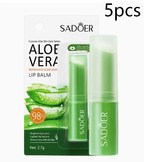 Baume à lèvres à l'aloe vera, masque à lèvres entièrement naturel, hydratant durable, pour les lèvres sèches, puissance hydratante, soin des lèvres, réparation nourrissante