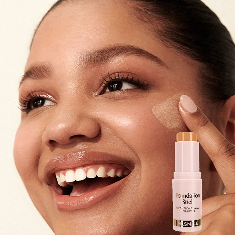 Fond de teint en bâton pour le visage, couverture complète, correcteur durable, contrôle de l'huile, fond de teint pour peau foncée, crème de Base de maquillage, mat, naturel Prime