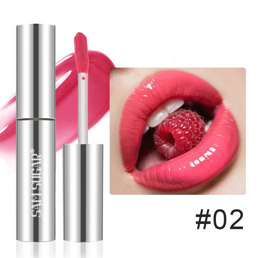 Brillant à lèvres miroir 4 couleurs, imperméable, hydratant longue durée, lumière d'eau, glaçage, liquide sans décoloration, maquillage pour les lèvres