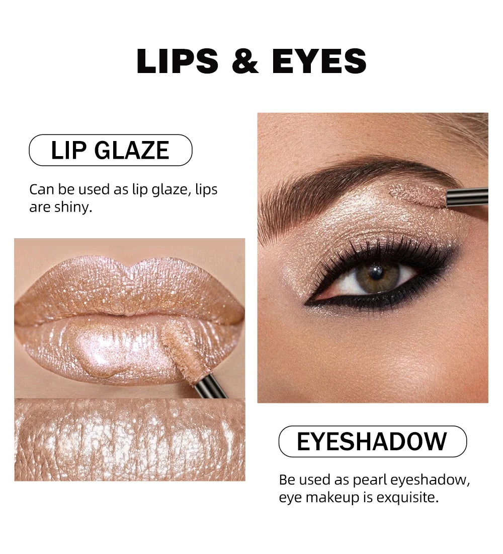 Rouge à lèvres liquide à paillettes de diamant, imperméable, longue durée, brillant à lèvres en métal, charmant, teinte de maquillage pour femmes