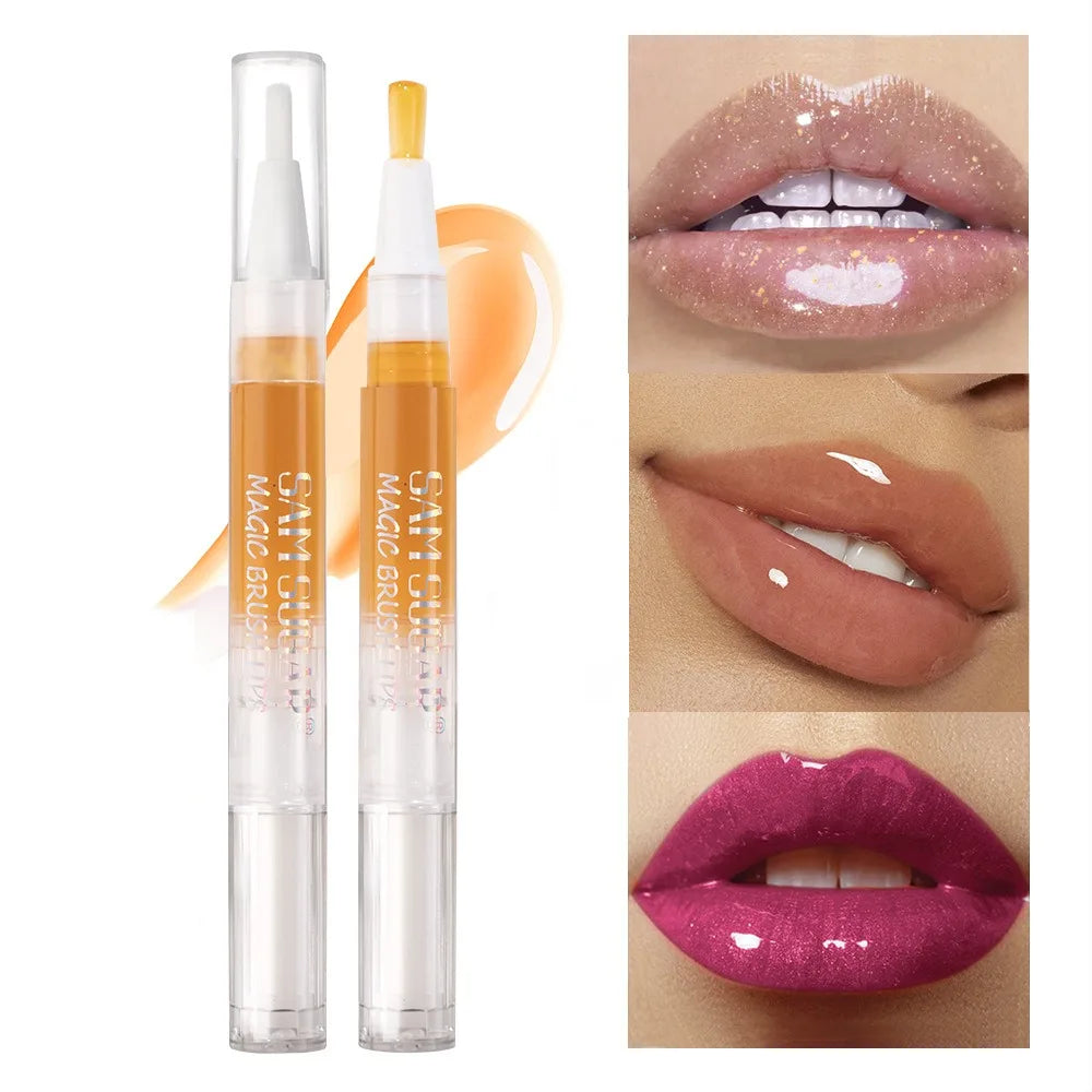 Brillant à lèvres rotatif au miel de fruits, hydratant, scintillant, miroir scintillant, liquide, perle, huile, teinte, maquillage
