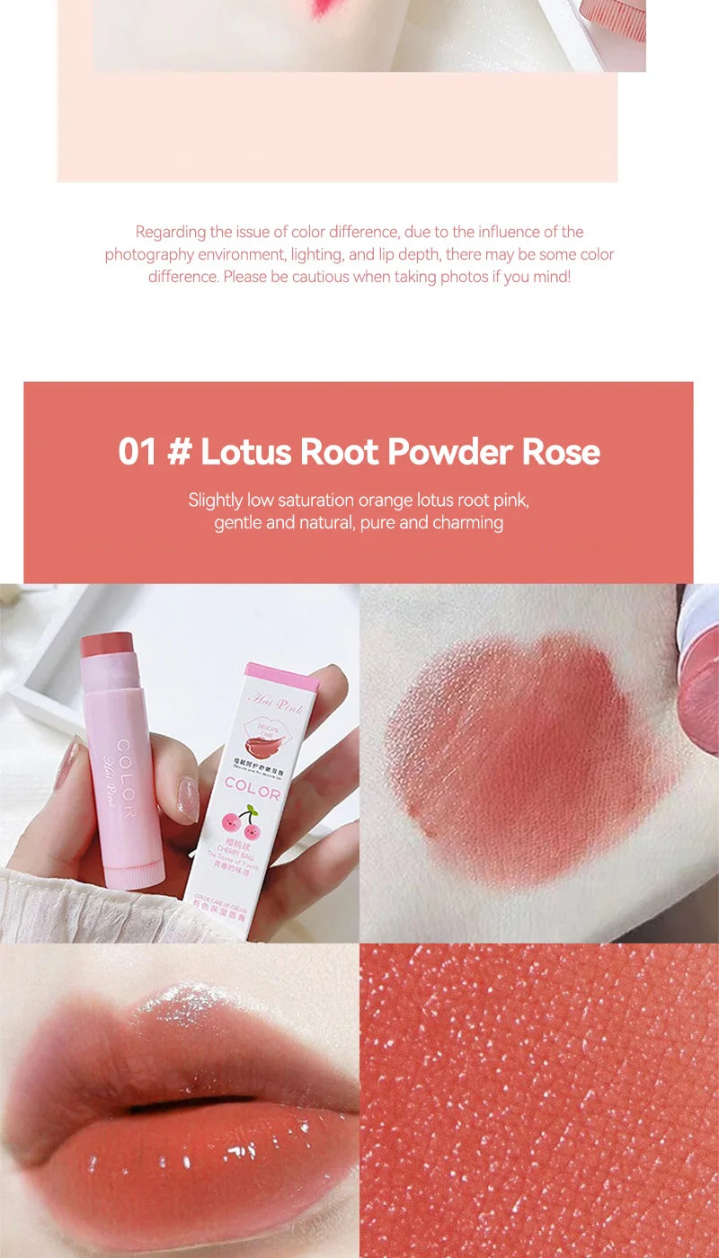 HAIPINK Ensemble de 3 baumes à lèvres hydratants teintés – Hydratant, estompe les lignes des lèvres, prévient les gerçures