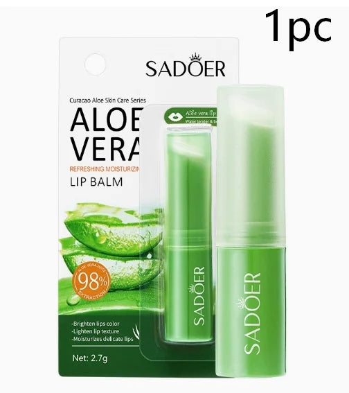 Baume à lèvres à l'aloe vera, masque à lèvres entièrement naturel, hydratant durable, pour les lèvres sèches, puissance hydratante, soin des lèvres, réparation nourrissante