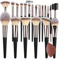 Ensemble de pinceaux de maquillage doux et moelleux, fard à barrage, fond de teint, correcteur, mélange, fard à joues, pinceau Kabuki, outil de beauté professionnel pour femme, 3-20 pièces