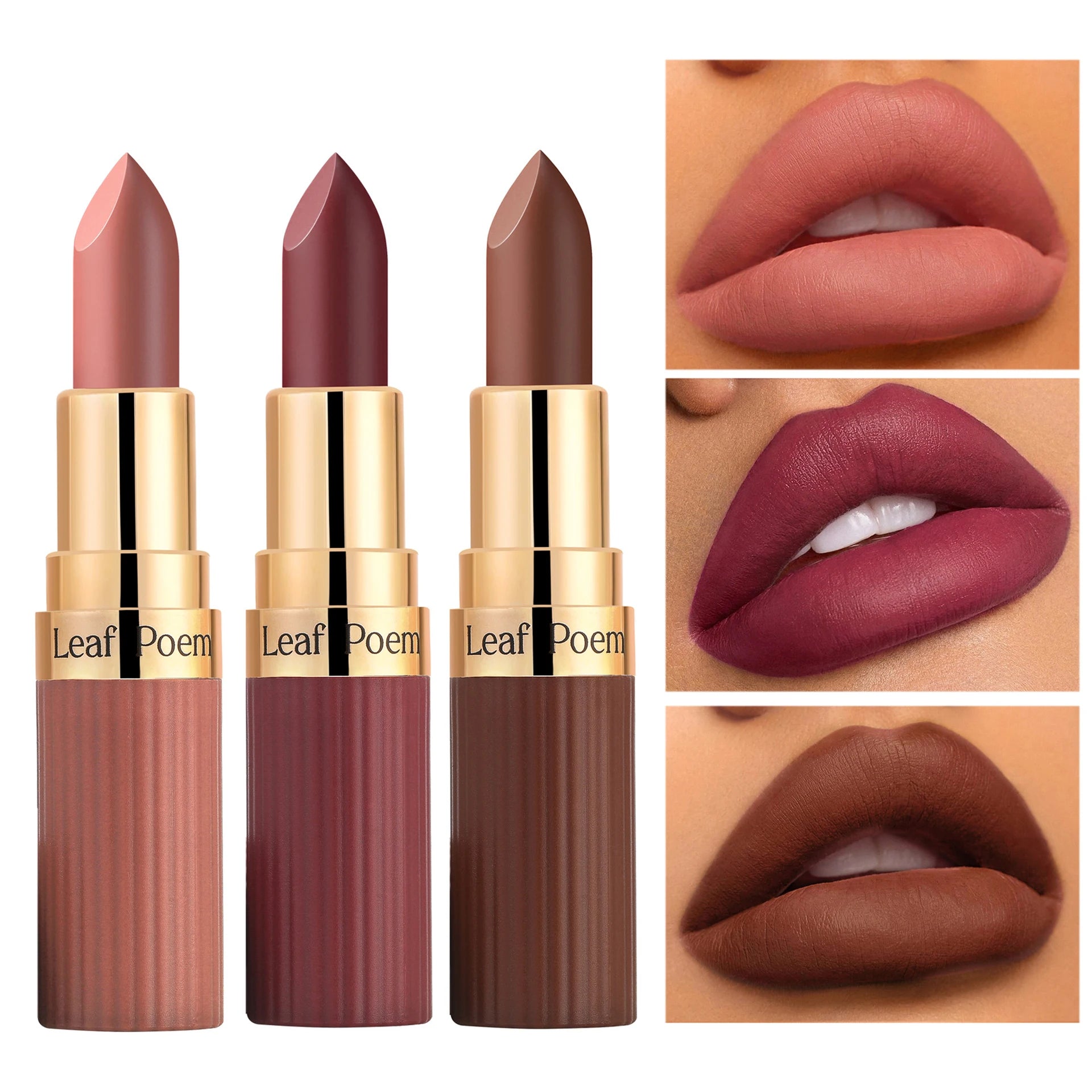 Rouge à lèvres mat velours marron foncé, 6 couleurs, brillant à lèvres imperméable, Pigments durables, maquillage, café nu, cosmétique