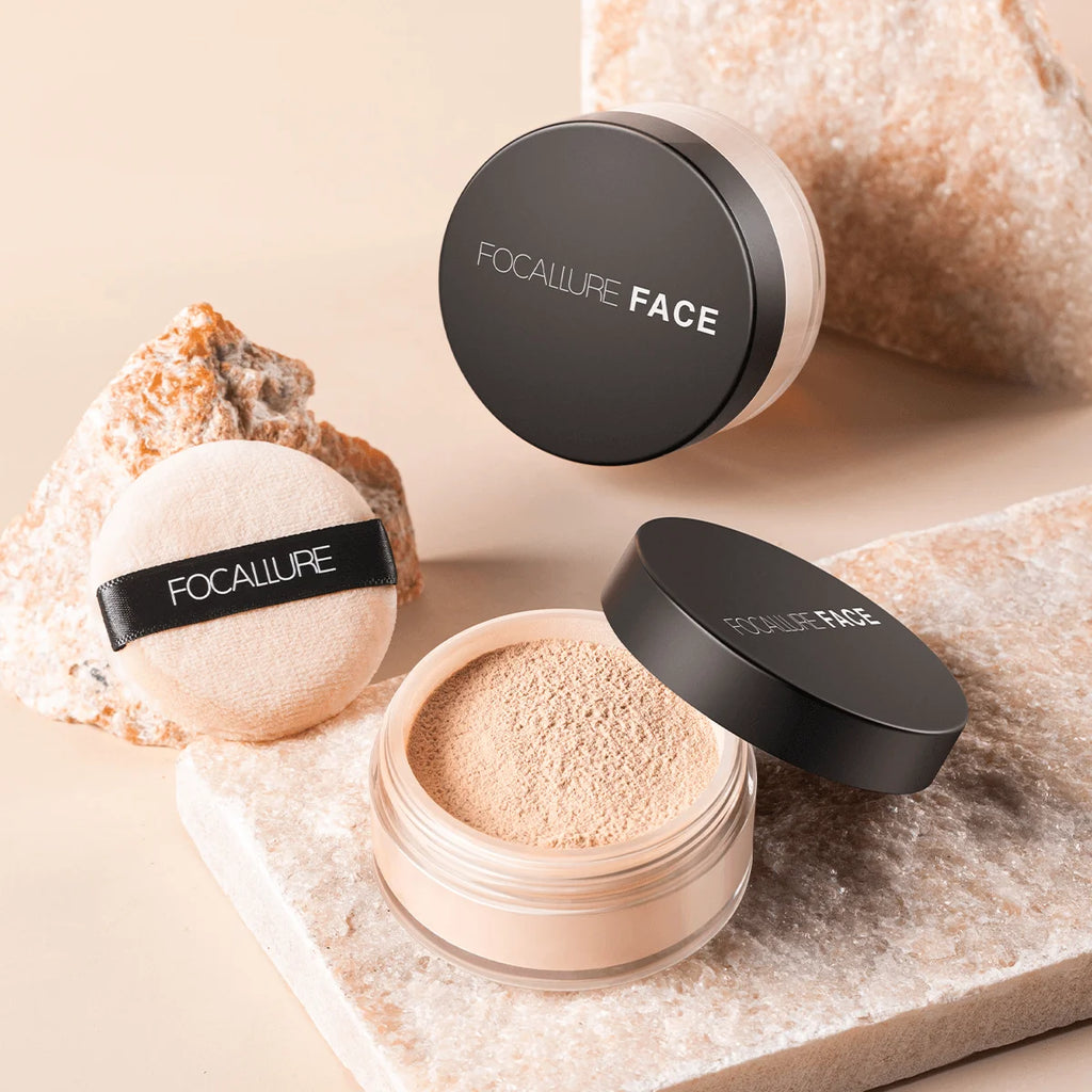 Focallure finition Invisible poudre de réglage libre translucide naturel doux visage poudre de maquillage contrôle de l'huile visage poudre libre