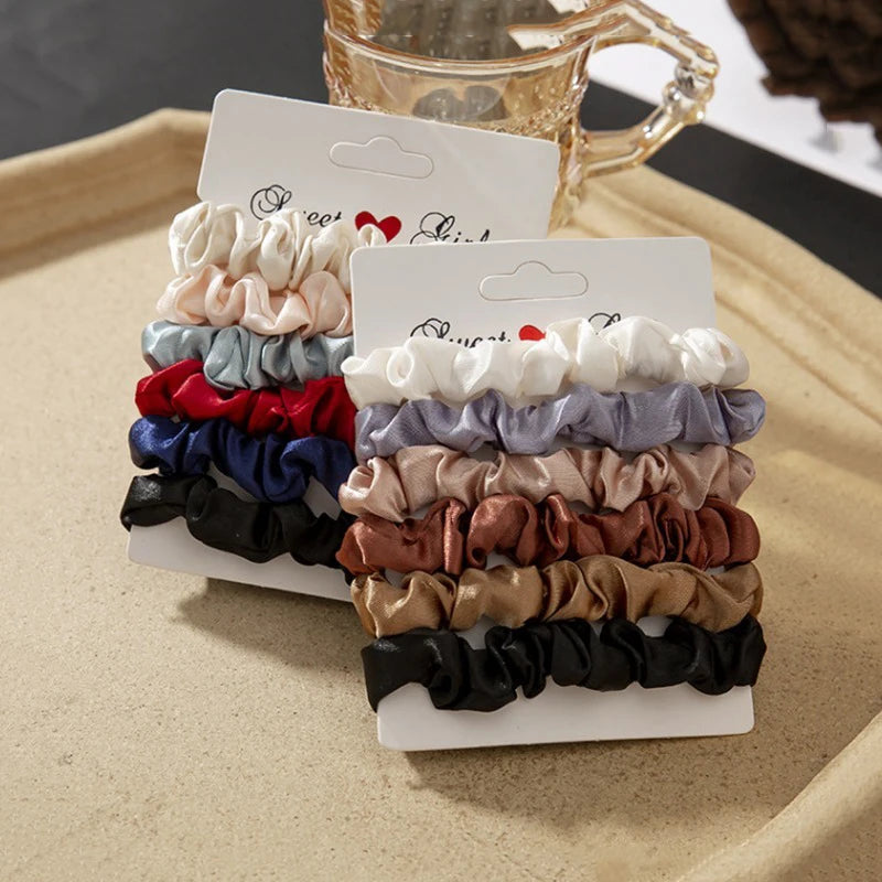 6/12 pièces bandeau élégant pour femmes, élastique, élastique, plus doux que les cheveux en soie |   Bandeau en satin |