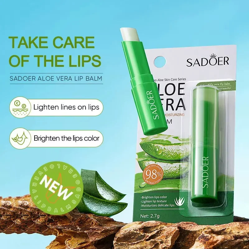 Baume à lèvres à l'aloe vera, masque à lèvres entièrement naturel, hydratant durable, pour les lèvres sèches, puissance hydratante, soin des lèvres, réparation nourrissante