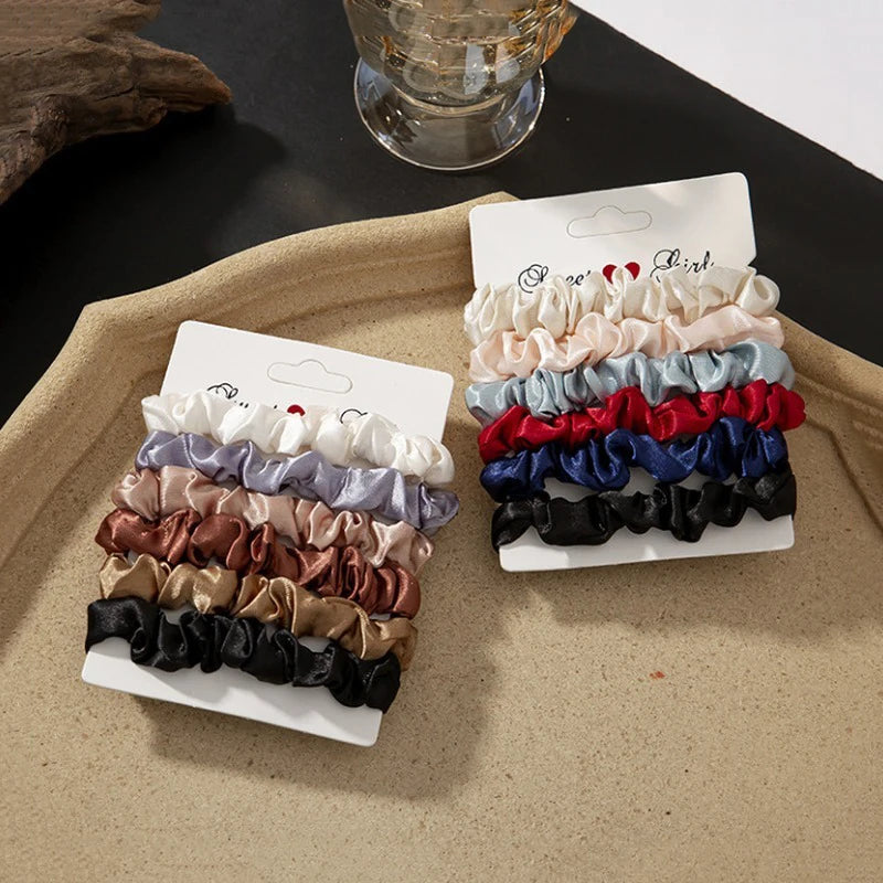 6/12 pièces bandeau élégant pour femmes, élastique, élastique, plus doux que les cheveux en soie |   Bandeau en satin |