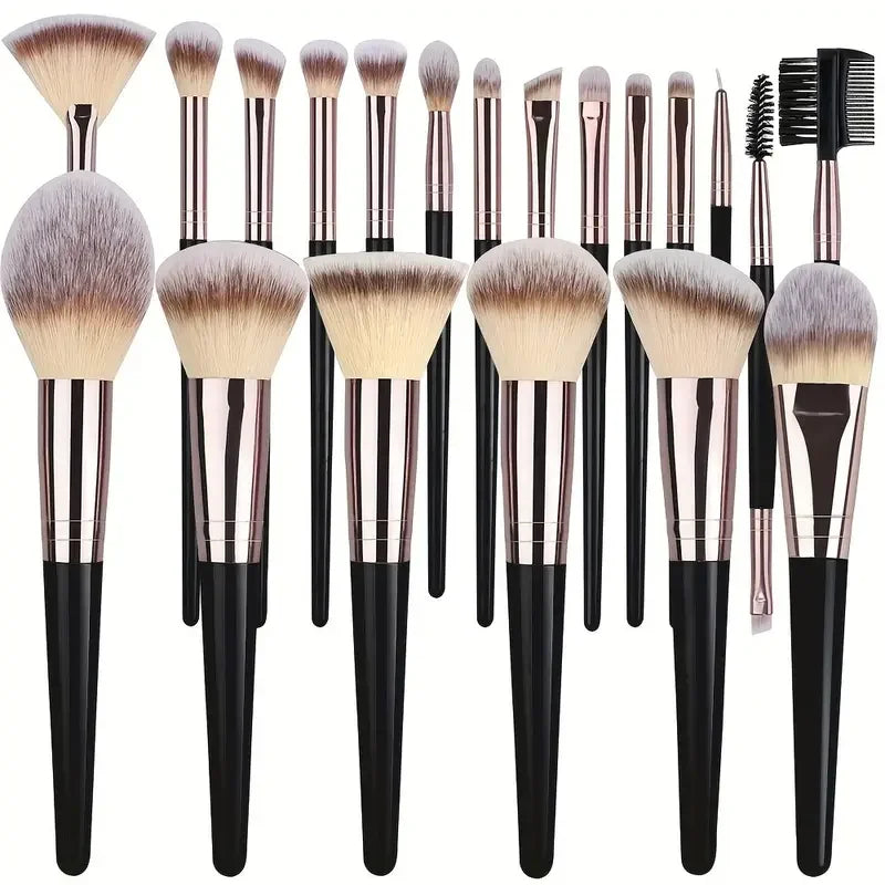 Ensemble de pinceaux de maquillage doux et moelleux, fard à barrage, fond de teint, correcteur, mélange, fard à joues, pinceau Kabuki, outil de beauté professionnel pour femme, 3-20 pièces