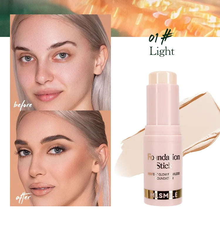 Fond de teint en bâton pour le visage, couverture complète, correcteur durable, contrôle de l'huile, fond de teint pour peau foncée, crème de Base de maquillage, mat, naturel Prime