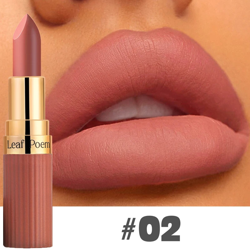 Rouge à lèvres mat velours marron foncé, 6 couleurs, brillant à lèvres imperméable, Pigments durables, maquillage, café nu, cosmétique