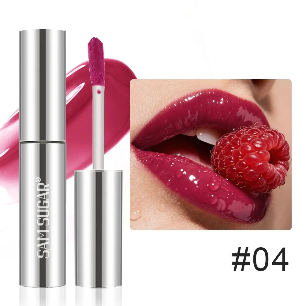 Brillant à lèvres miroir 4 couleurs, imperméable, hydratant longue durée, lumière d'eau, glaçage, liquide sans décoloration, maquillage pour les lèvres
