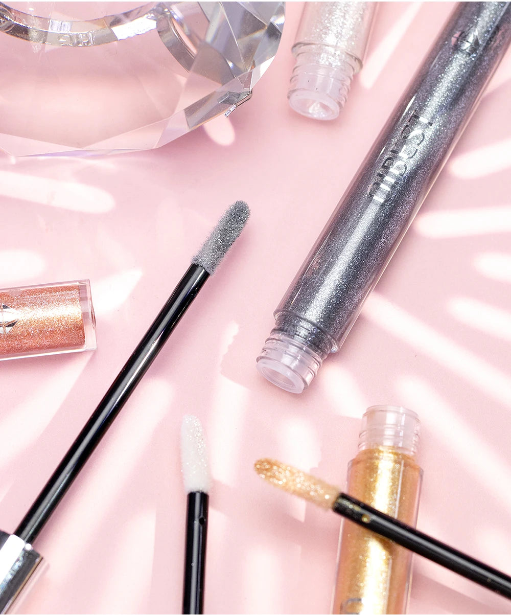 Rouge à lèvres liquide à paillettes de diamant, imperméable, longue durée, brillant à lèvres en métal, charmant, teinte de maquillage pour femmes