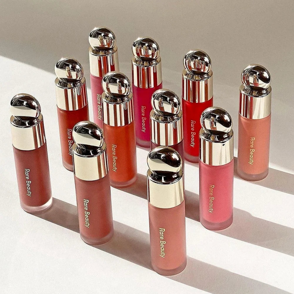 Crème fondante de beauté Rare, fard à joues, Texture nacrée mate, surligneur à paillettes, brillant, nourrissant, hydratant, brillant à lèvres