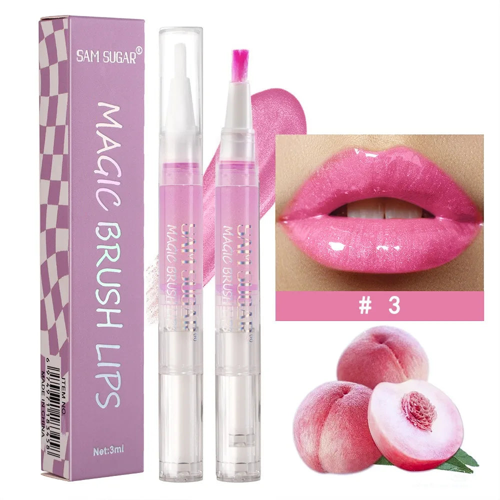 Brillant à lèvres rotatif au miel de fruits, hydratant, scintillant, miroir scintillant, liquide, perle, huile, teinte, maquillage