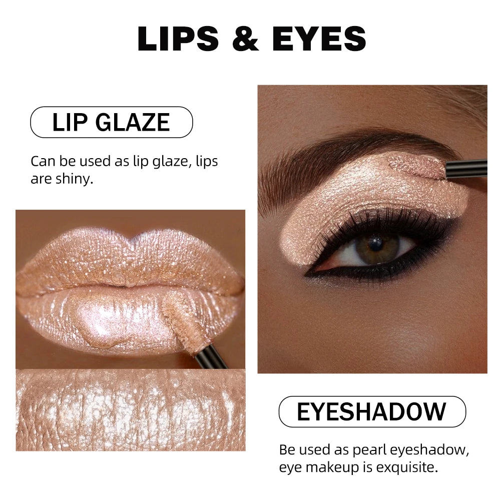 Rouge à lèvres liquide à paillettes de diamant, imperméable, longue durée, brillant à lèvres en métal, charmant, teinte de maquillage pour femmes