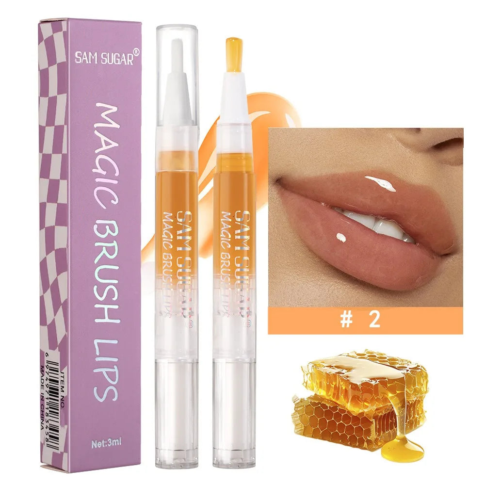 Brillant à lèvres rotatif au miel de fruits, hydratant, scintillant, miroir scintillant, liquide, perle, huile, teinte, maquillage