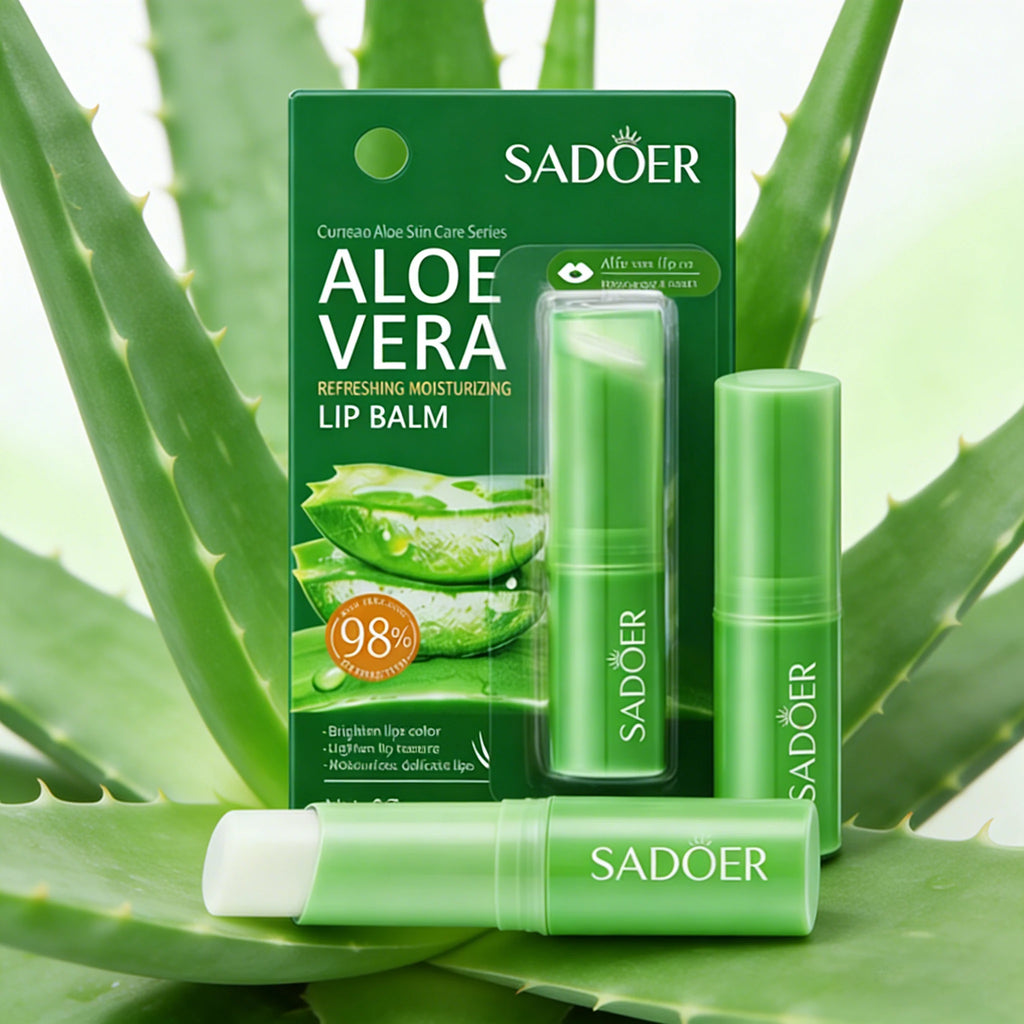 Baume à lèvres à l'aloe vera, masque à lèvres entièrement naturel, hydratant durable, pour les lèvres sèches, puissance hydratante, soin des lèvres, réparation nourrissante