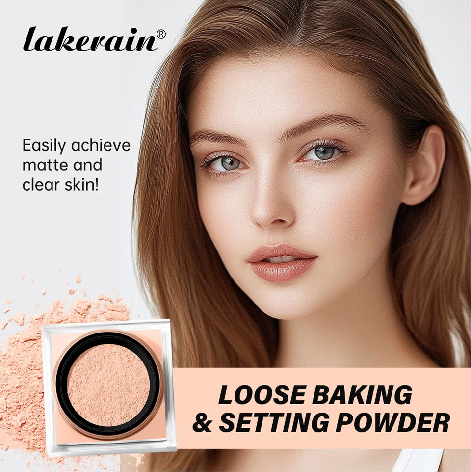 Lakerain poudre à réglage délicat durable sans perte contrôle du maquillage verrouillage de l'huile humidité créer un maquillage de Base de pores zéro