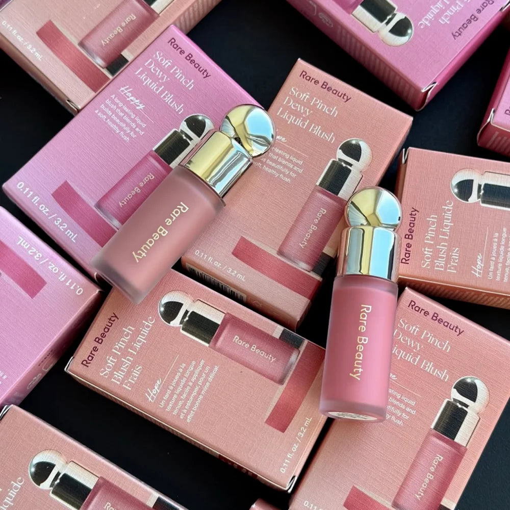 Crème fondante de beauté Rare, fard à joues, Texture nacrée mate, surligneur à paillettes, brillant, nourrissant, hydratant, brillant à lèvres
