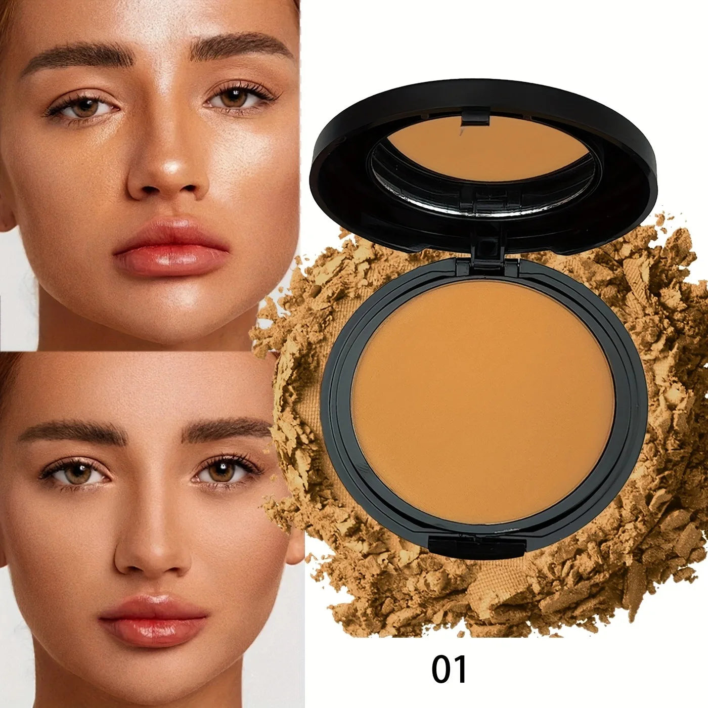 Palette de contours universelle de fleurs romantiques |   Kit de poudre mate résistante à la transpiration, surbrillance et ombre construibles