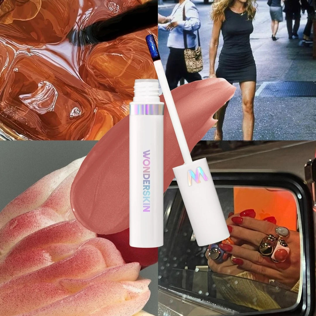 Wonderskin Teinte à Lèvres Peel-Off Révélatrice, Longue Tenue, Imperméable, Gloss Rose, Anti-transfert, Ne Colle Pas aux Tasses, Cosmétiques Naturels Wonder